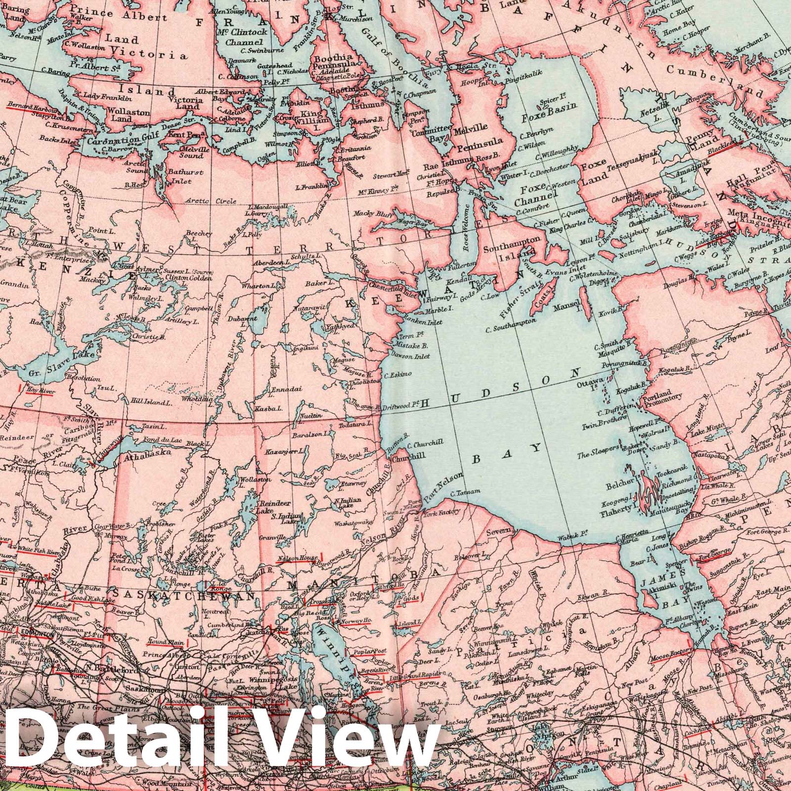 Canada and Alaska - 1923 Historical Map Print