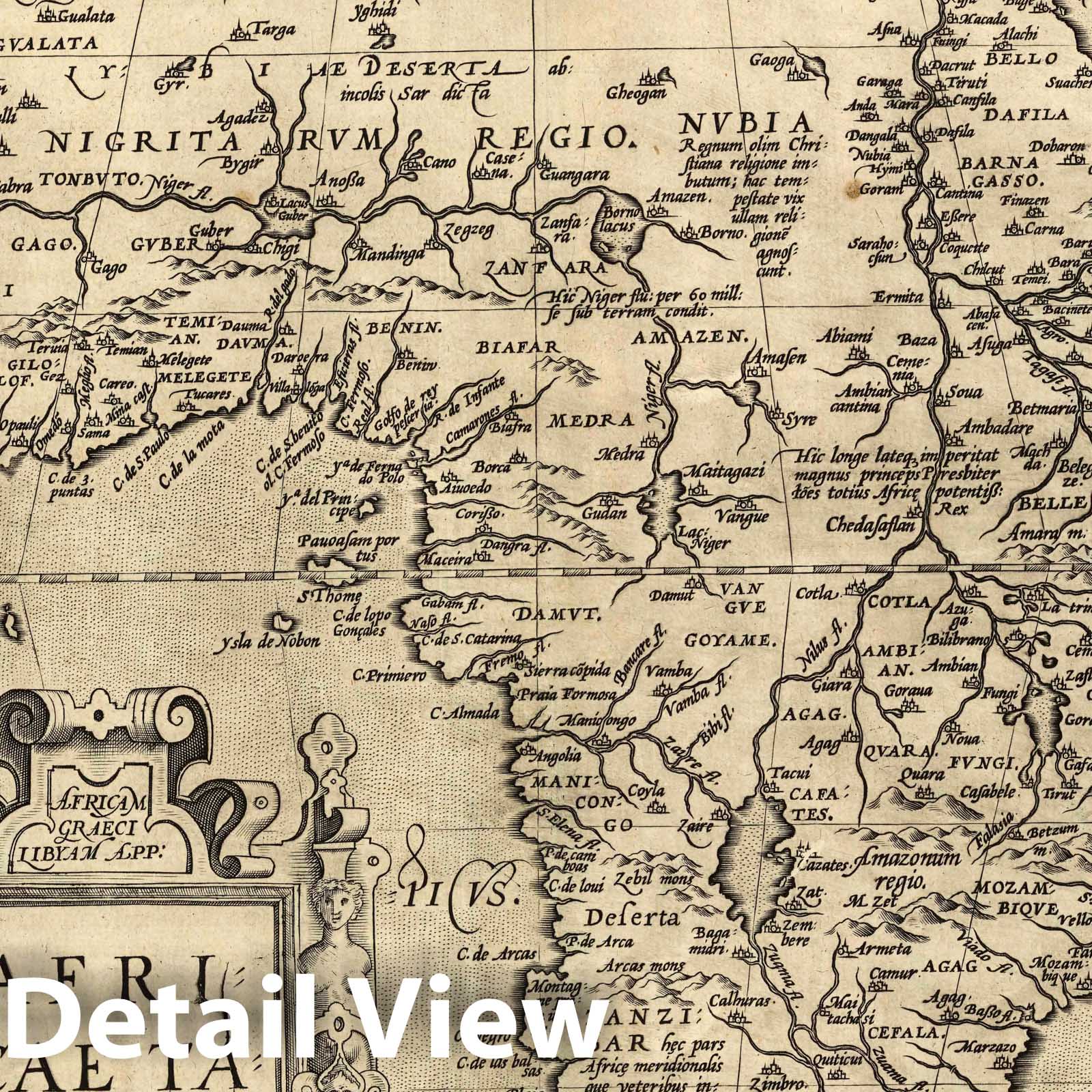 New Map of Africa, 1570 - Ortelius Historical Map Print