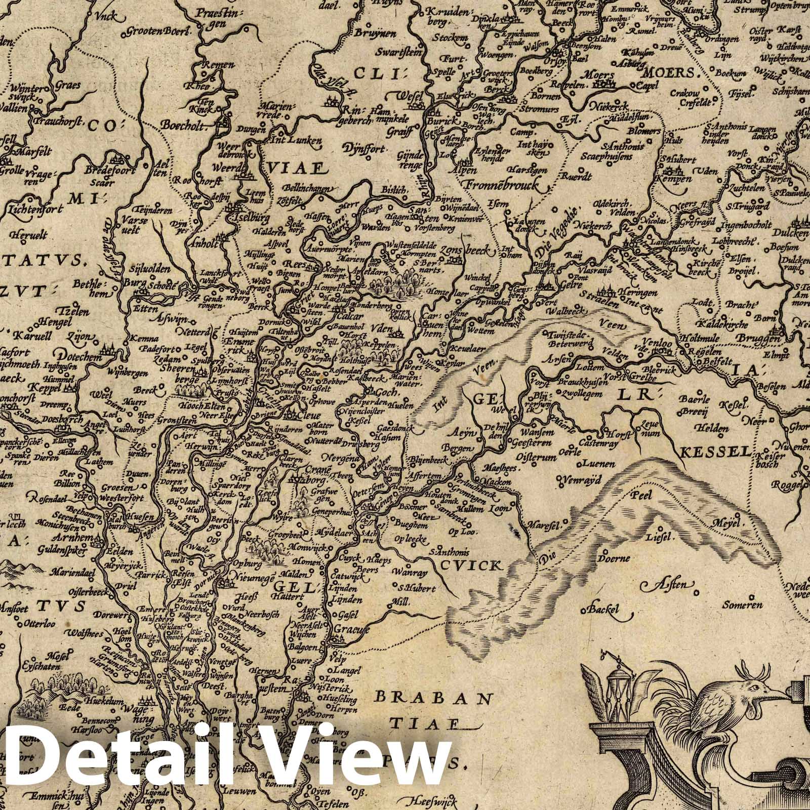 Gelre and Cleves, Netherlands, 1608 - Historical Map Reproduction
