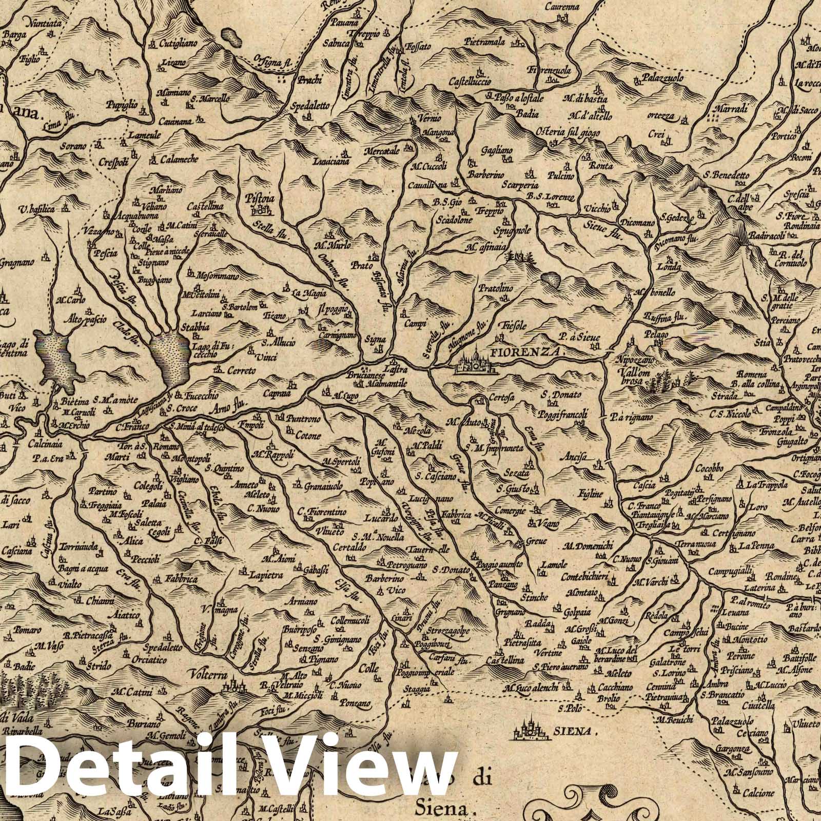 Florence, 1608 - Historical Map Print