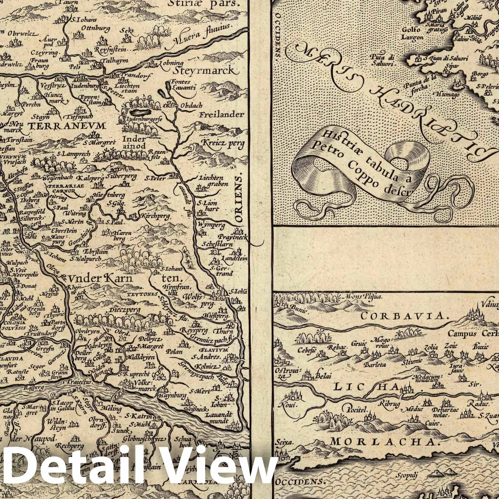 Carinthia, Istria, and Zara, 1608 - Historical Map Print
