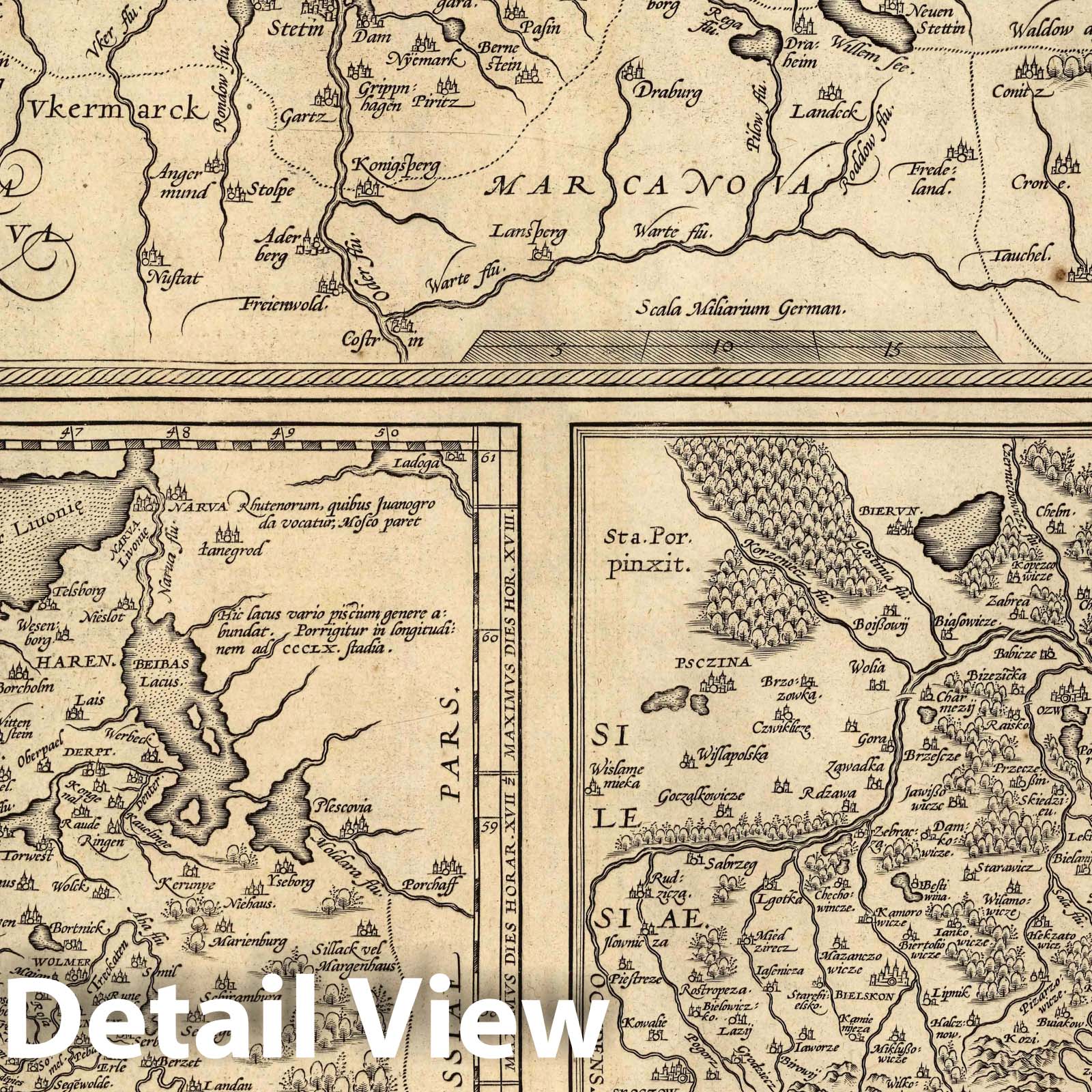 Pomerania, Livonia, and Oswieczna, 1608 - Historical Map Print