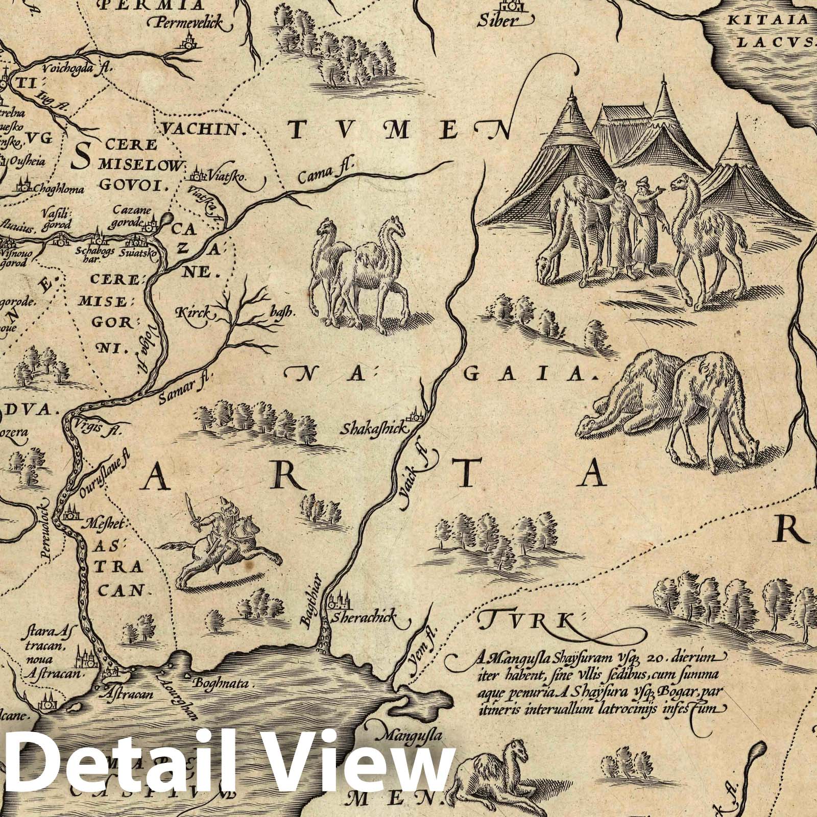 Russia, Muscovy, and Tartary, 1608 - Historical Map Print