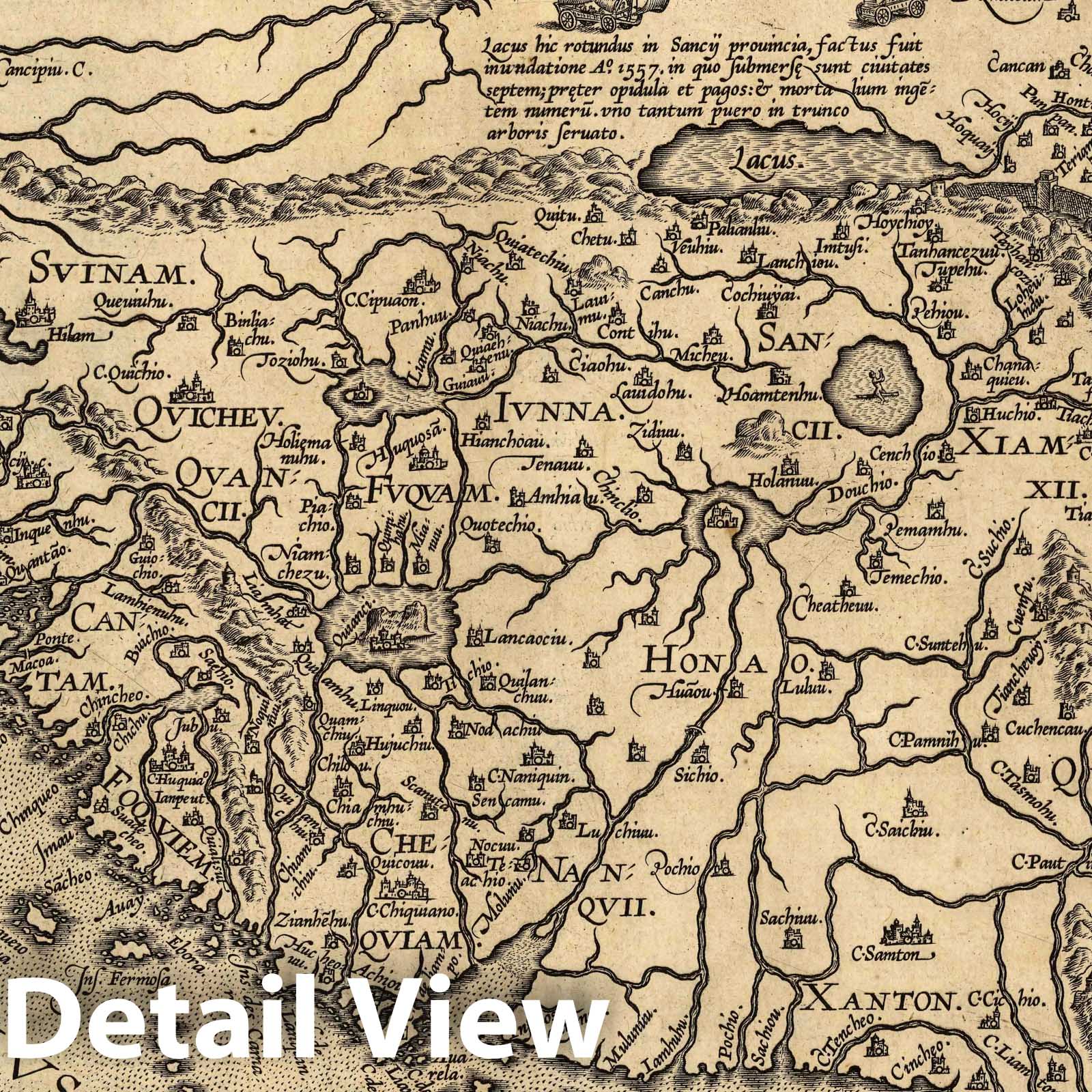 China, 1584 - Ortelius Theatrum Mundi Historical Map Print