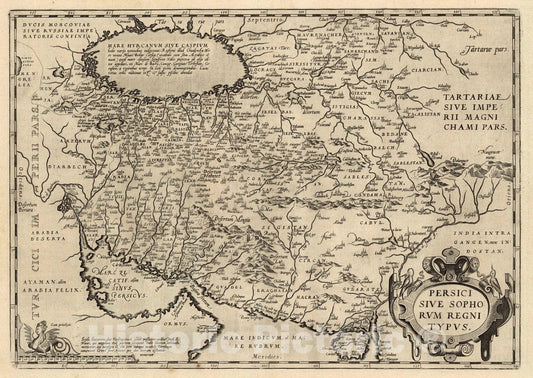 Historic Map : Iran, Middle East Persici Sive Sophorum Regni Typus. Cum privilegio, 1608 Atlas , Vintage Wall Art