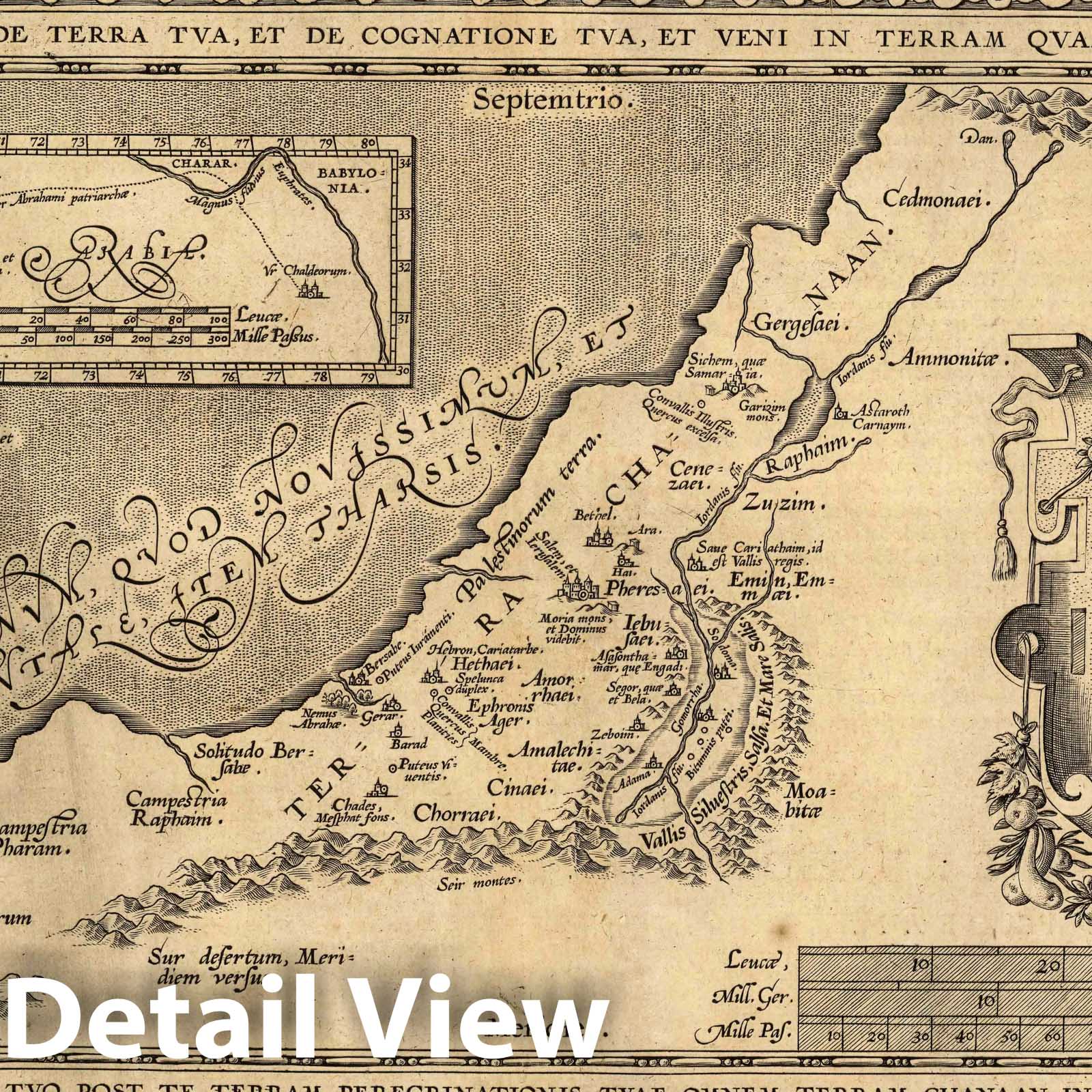 Journey and Life of Abraham, 1586 - Historical Map Print