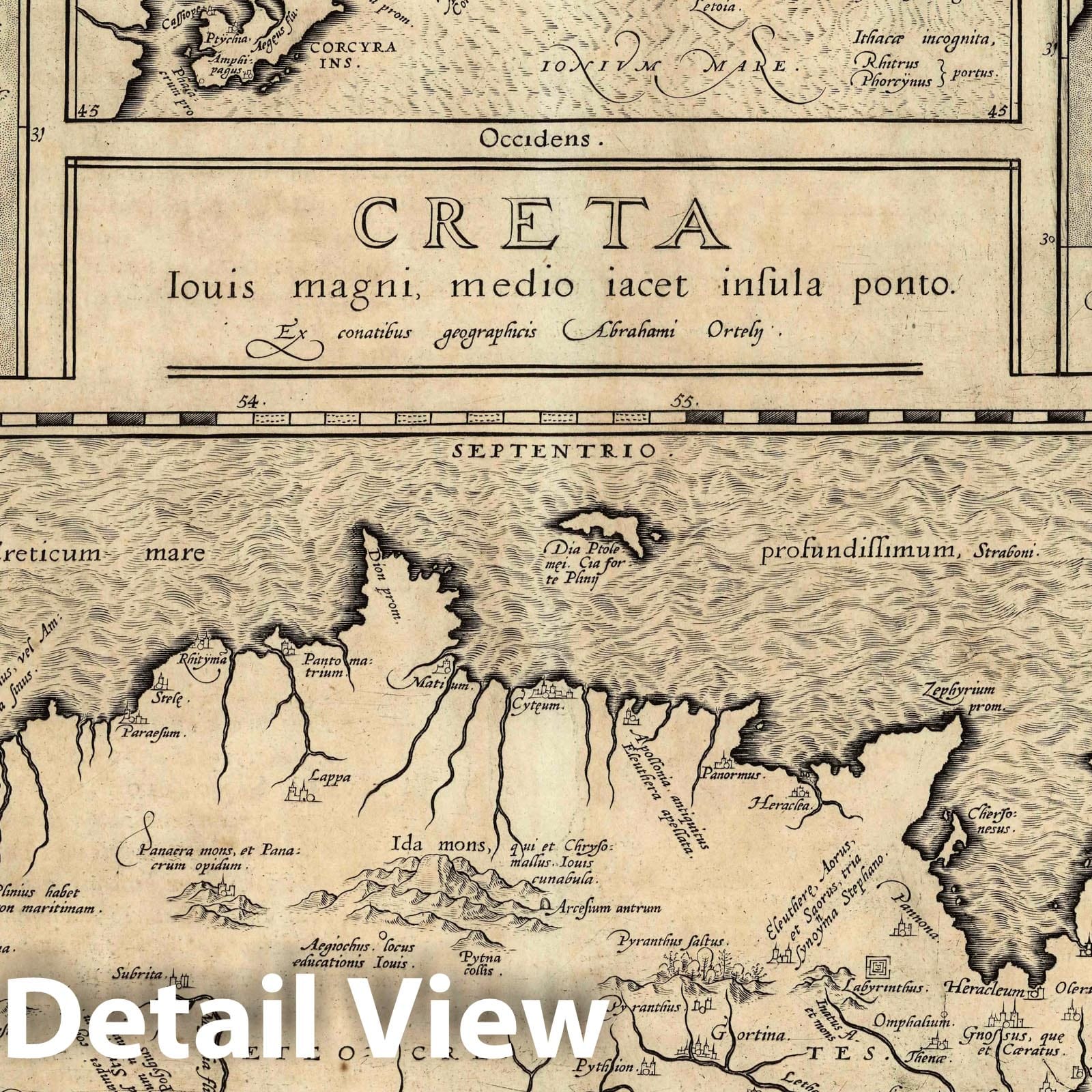 Crete, Corsica, and Sardinia, 1608 - Historical Map Print