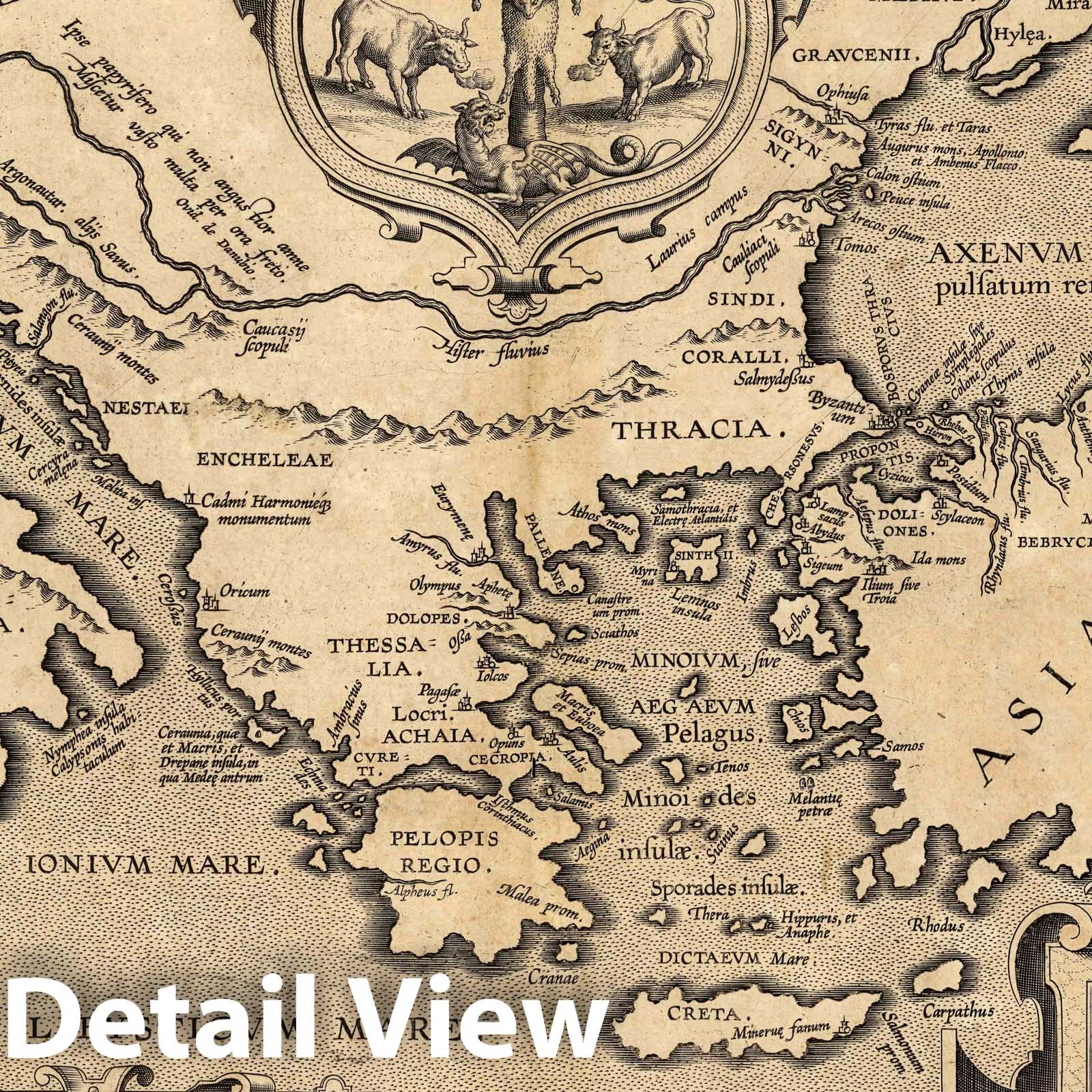 Argonautica, 1598 - Historical Map Print by Abraham Ortelius