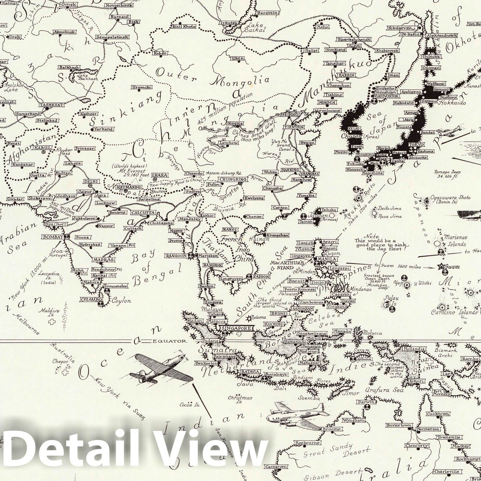 World War II: Total War, Battle Map - Pictorial Map, 1942