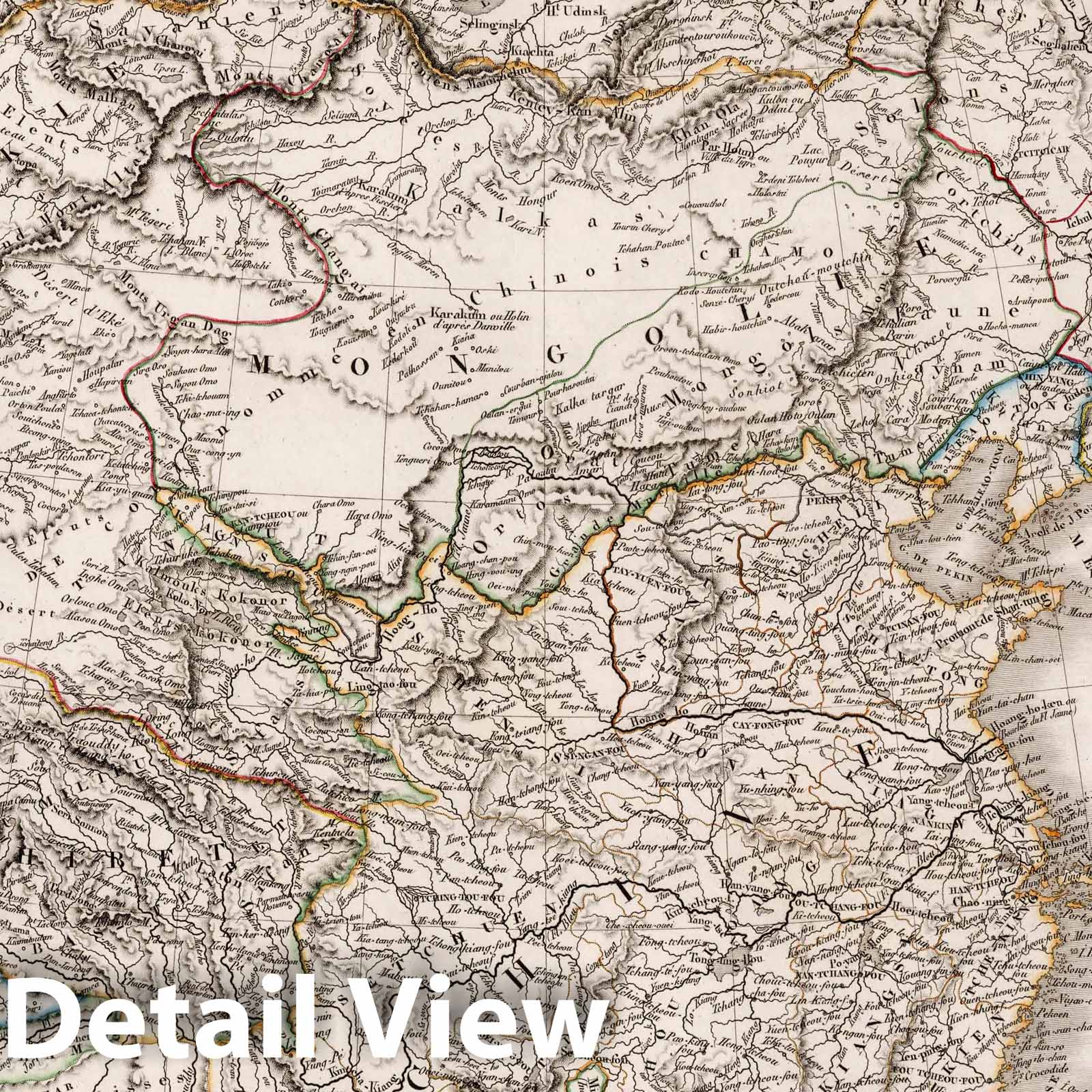 China and Japan - Road Map, 1821 - Historical Map Print