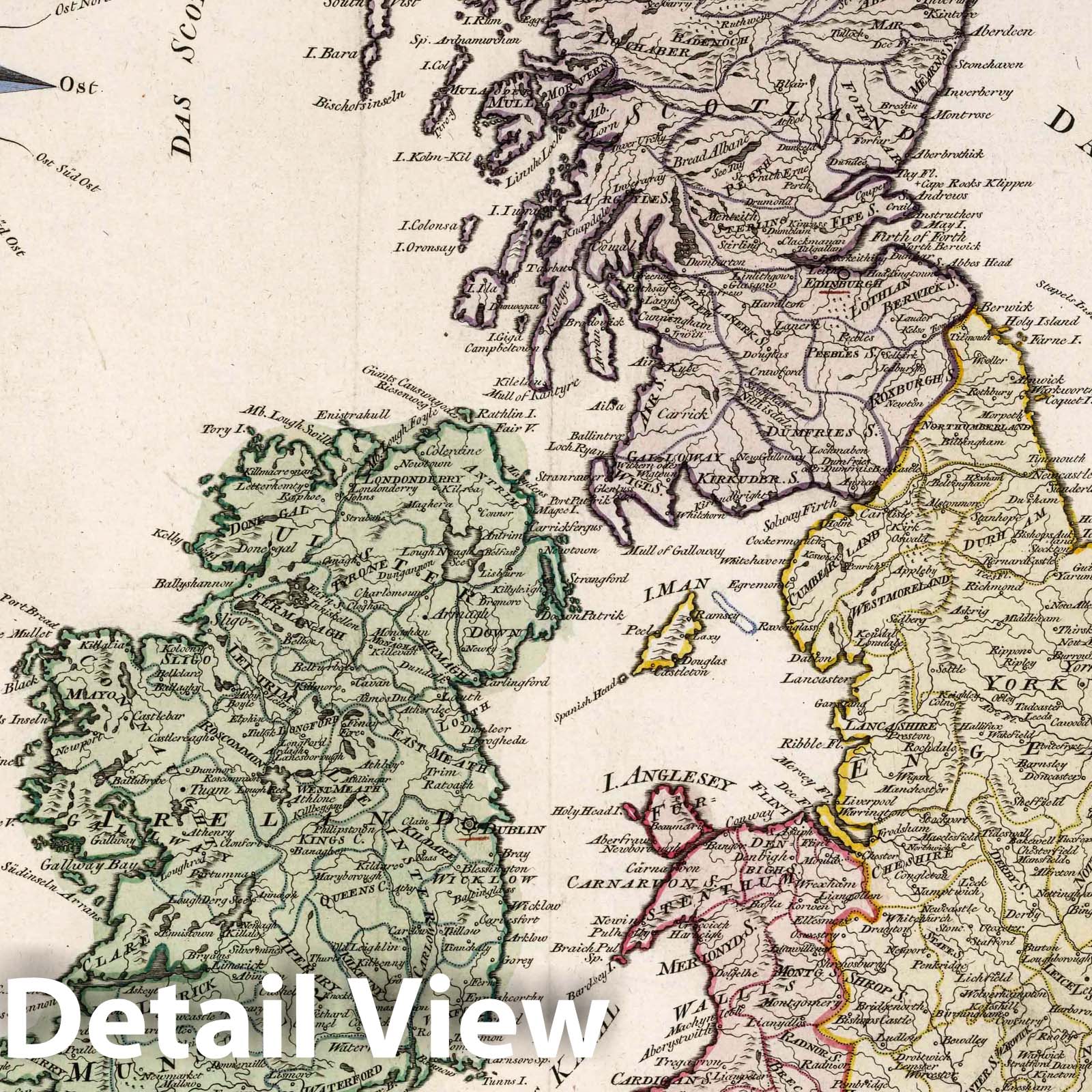 Great Britain and Ireland - Road Map, 1795 - Historical Map Reproduction