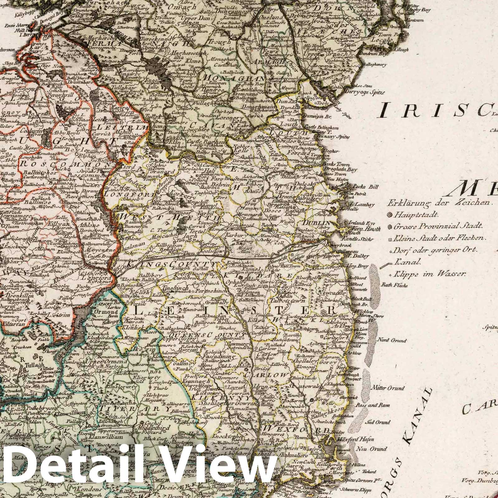 Ireland - Road Map, 1795 - Historical Map Print