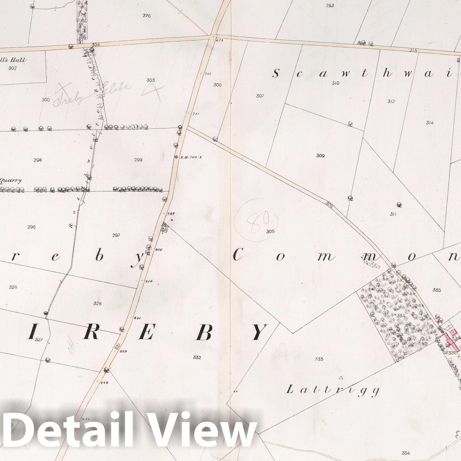 Ireby Parish and Uldale Parish - Property Map, 1865