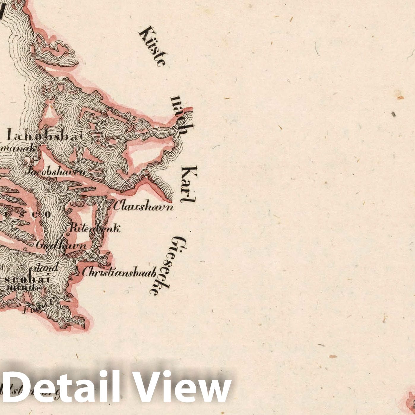 Denmark and Greenland, 1825 - Historical Map Print