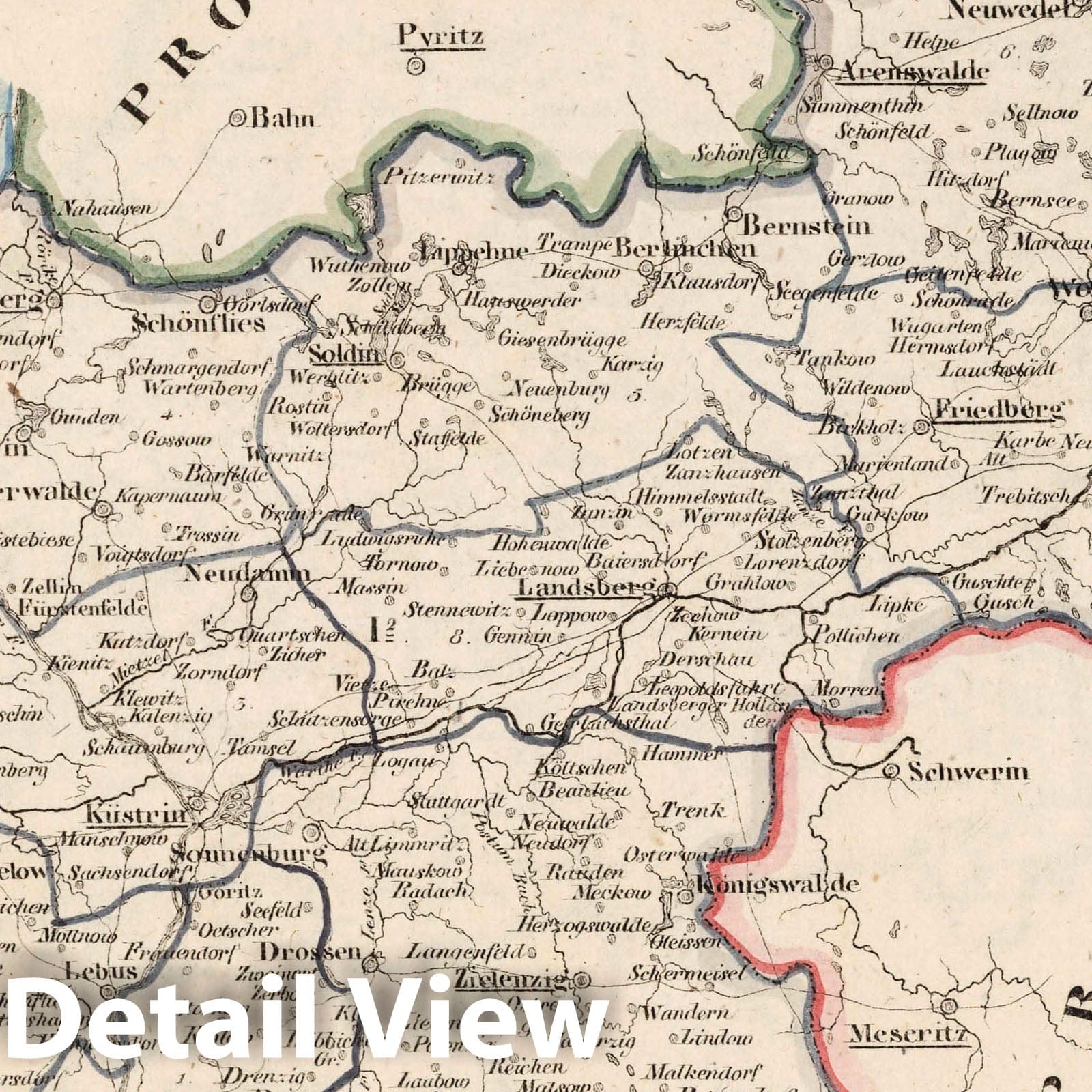 Prussia, Germany 1825 Historical Map Print
