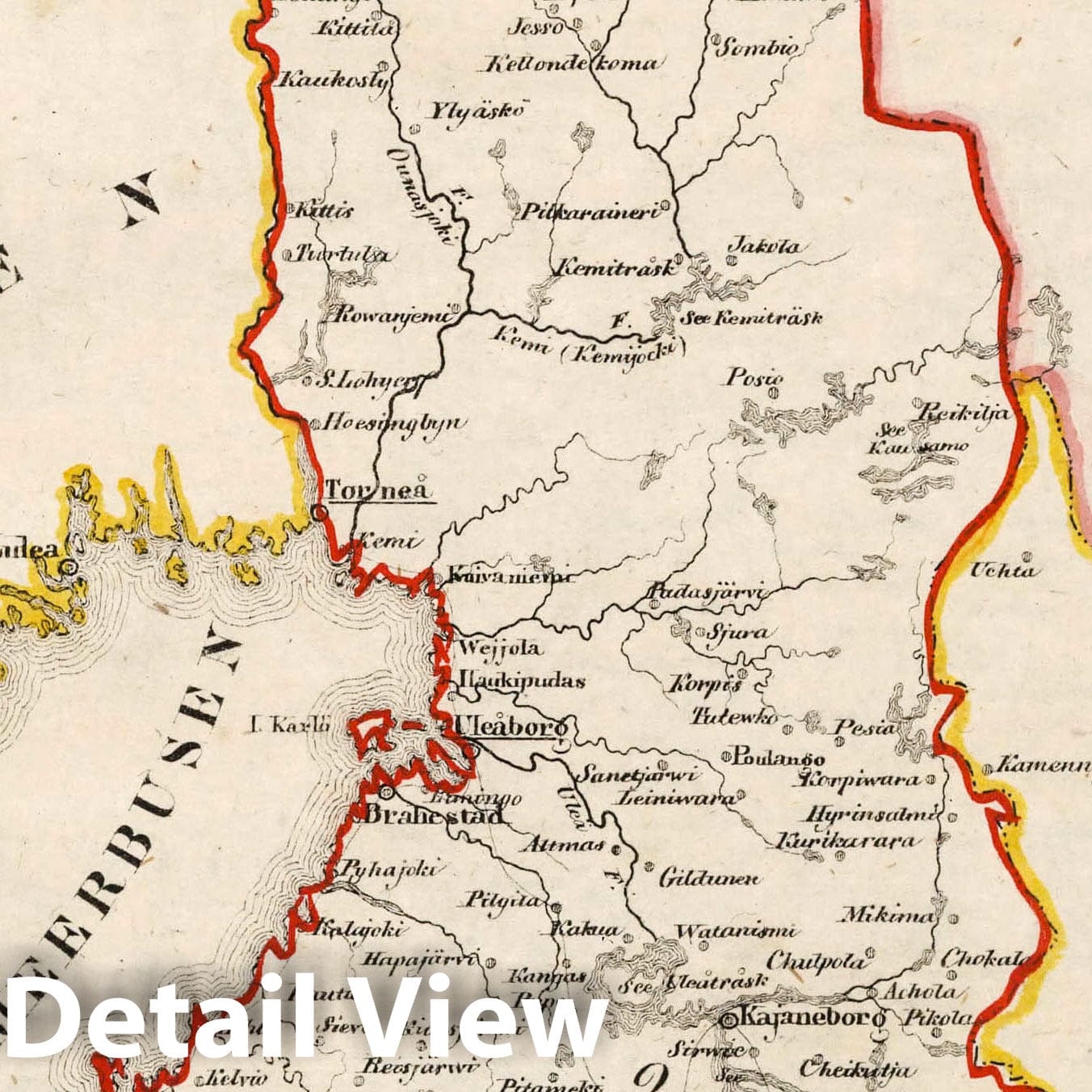 Russia and Finland 1829 - Historical Map Print