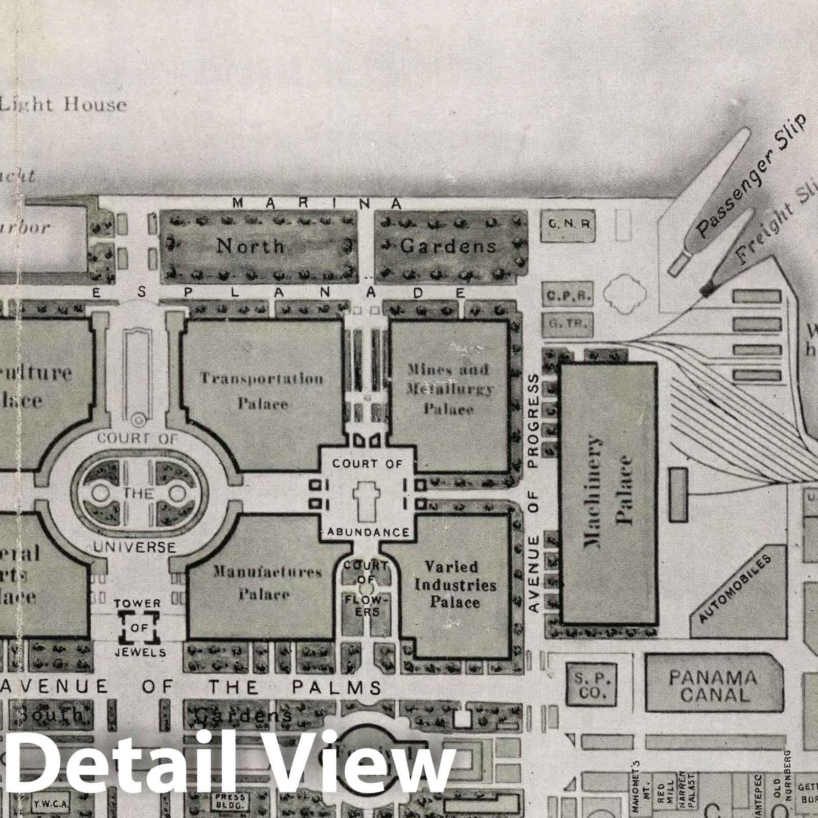 Central California - Panama-Pacific Exposition, 1915 - Historical Map Print