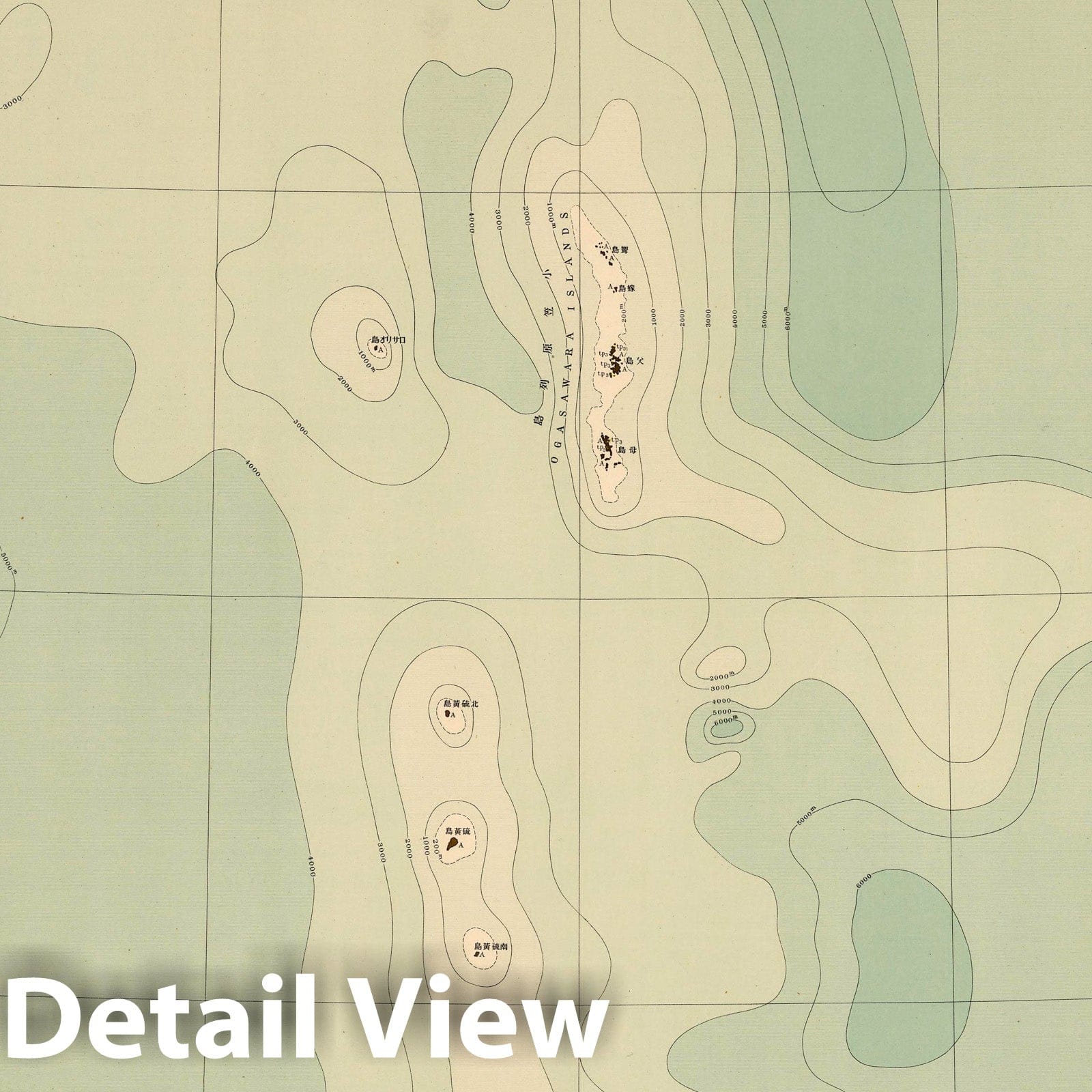 Ogasawara - Geologic Map, 1929 - Historical Map Print