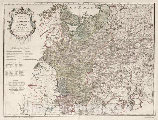 Historic Map : Russia, XXIII. Karte von dem Russischen Reiche in Europa, 1796 Atlas , Vintage Wall Art