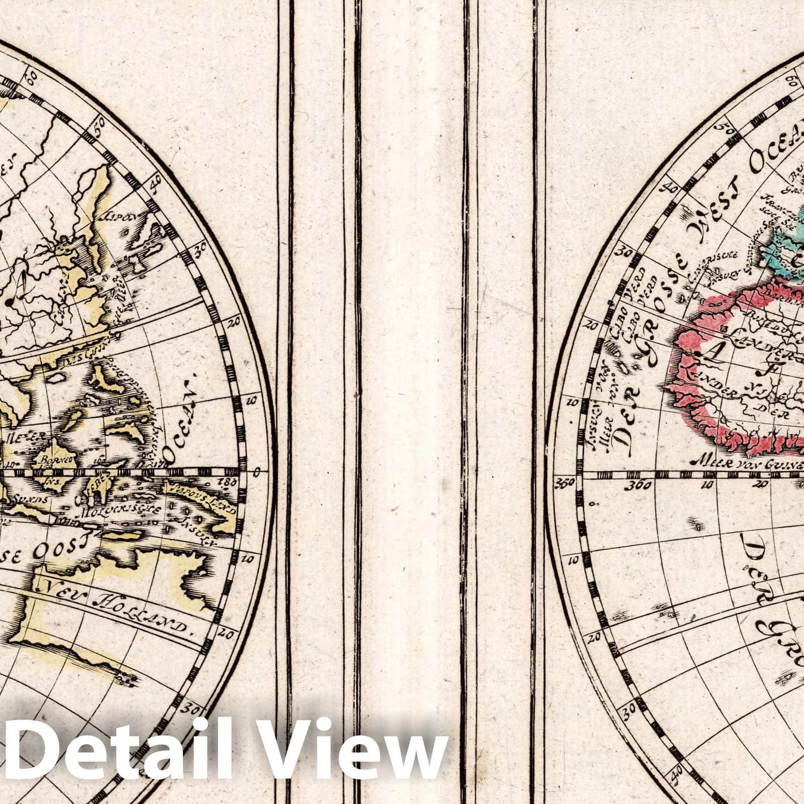Eastern Hemisphere - Africa, Europe, Asia, 1704 - Historical Map Print
