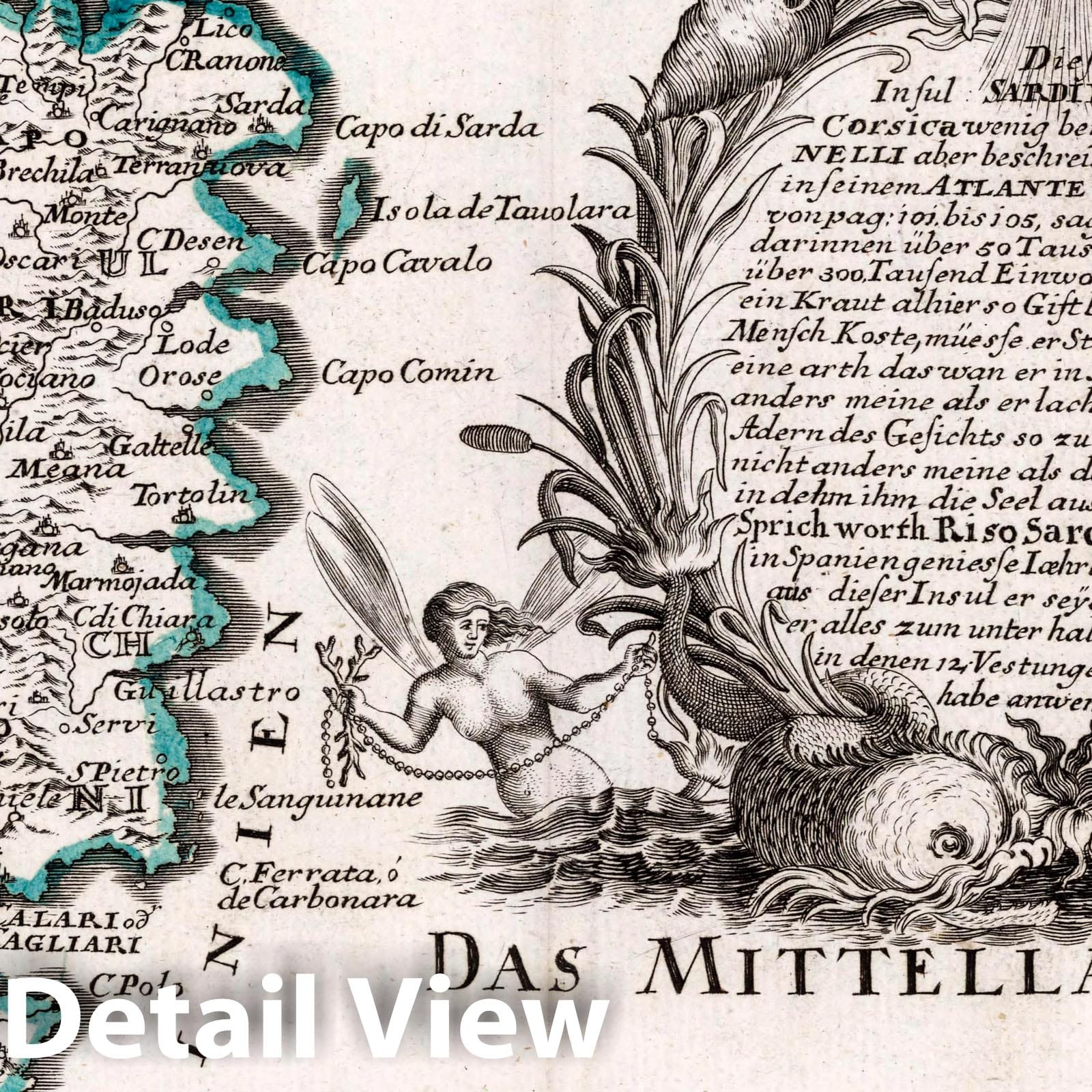 Kingdom of Sardinia - Road Map, 1716 - Historical Map Print