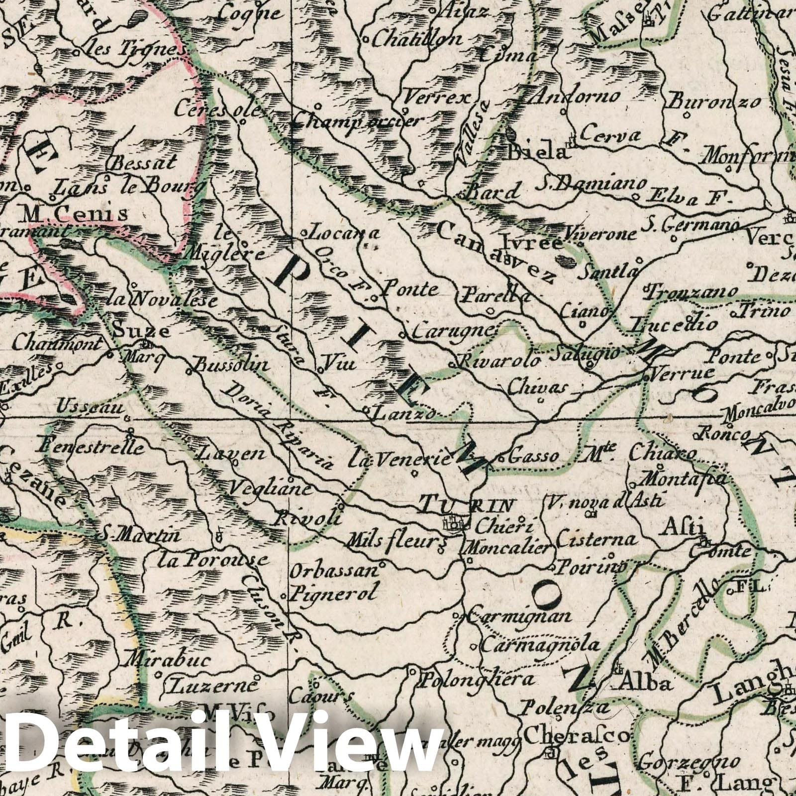 Savoy, Piedmont, Montferrat, and Genoa - Road Map, 1791