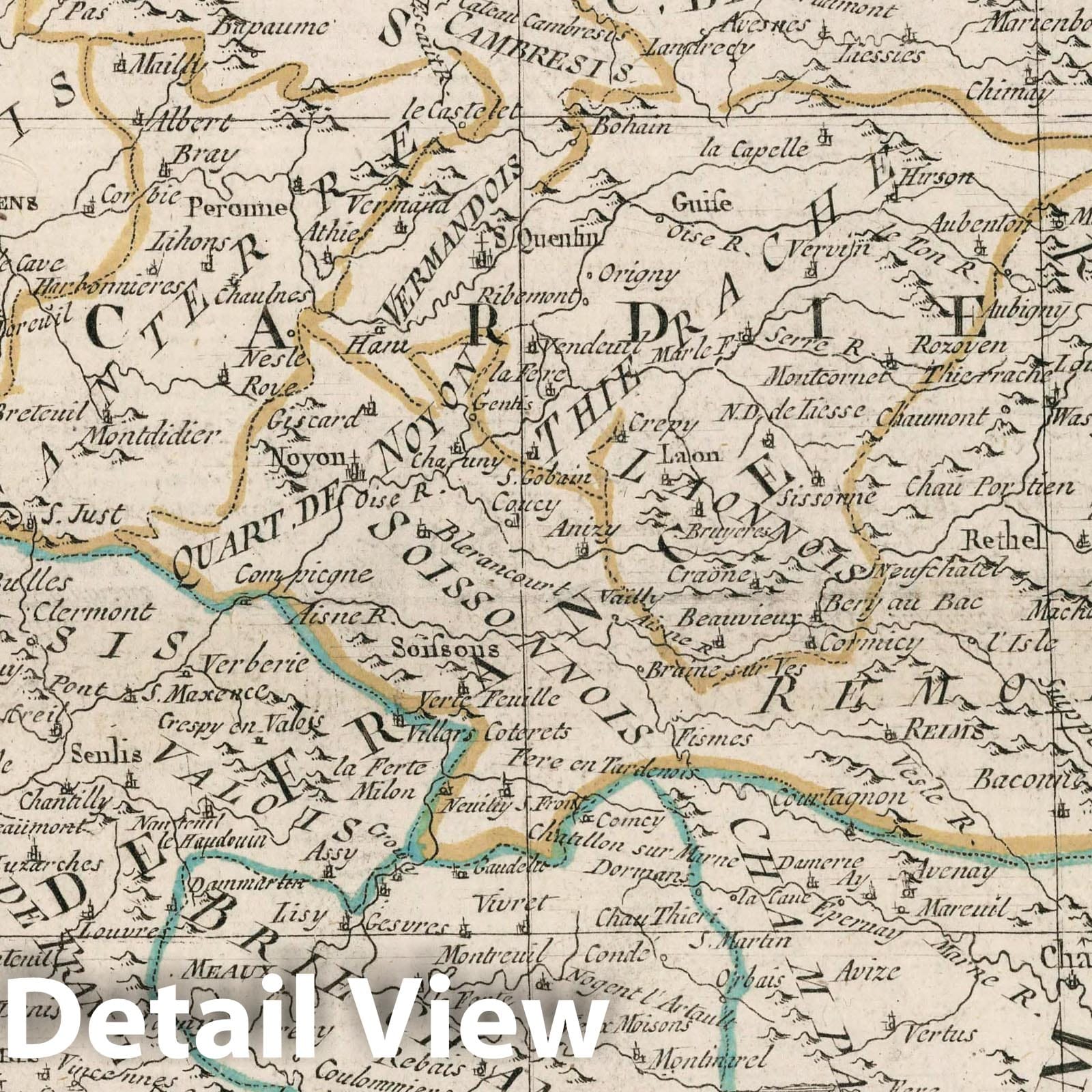 Flanders, Picardy, Artois, and Ile-de-France - Road Map, 1793
