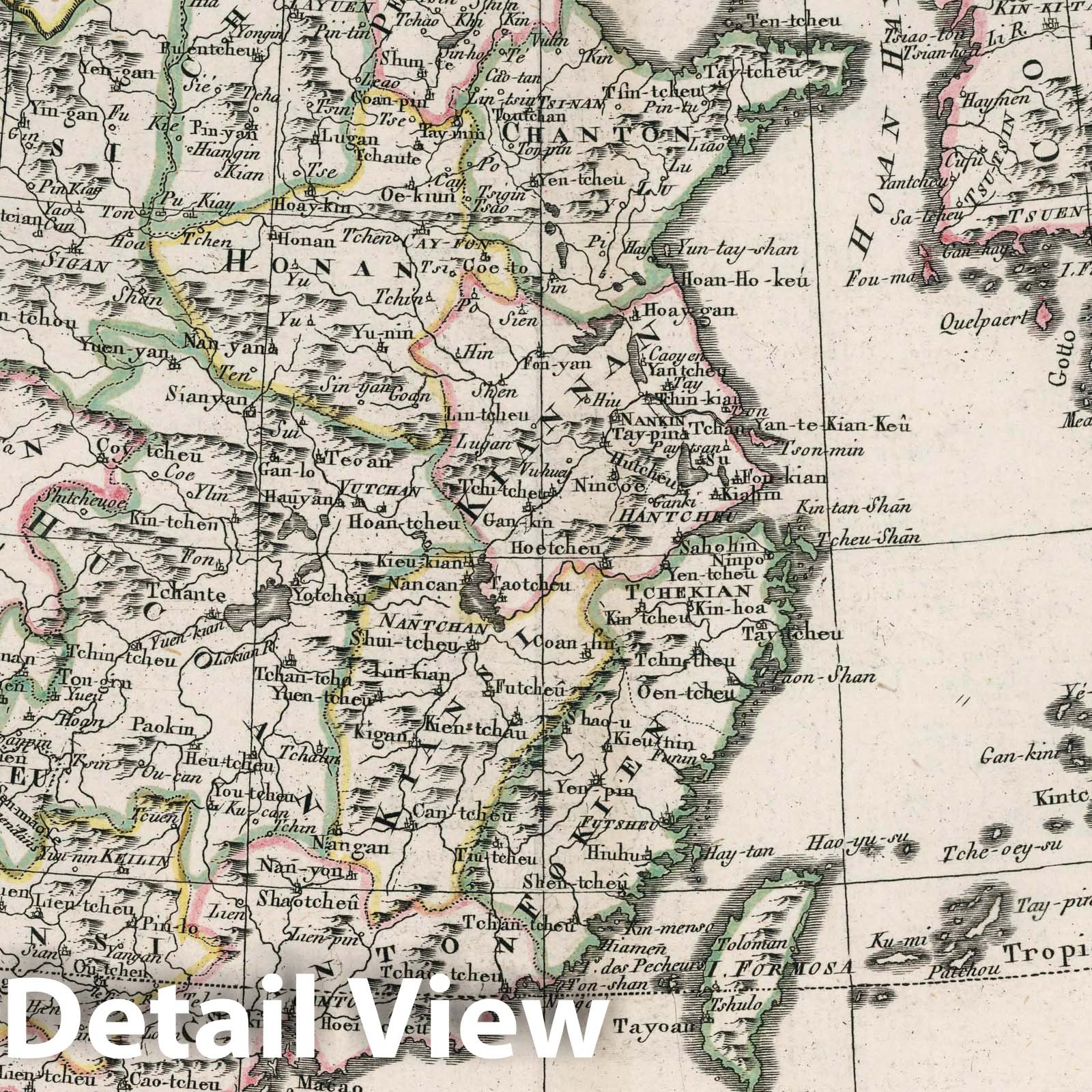 China, Korea, and Japan - River Map, 1792 - Historical Map Print