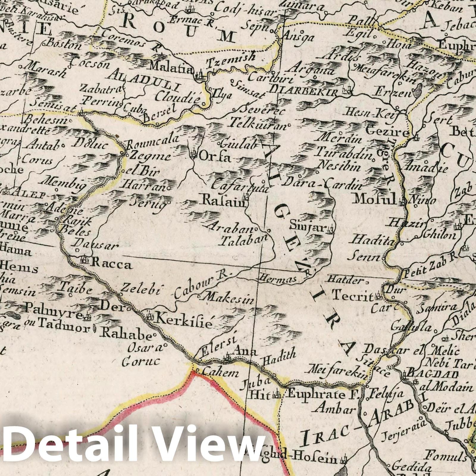 Turkey and Adjacent Countries - River Map, 1790 - Historical Map Print
