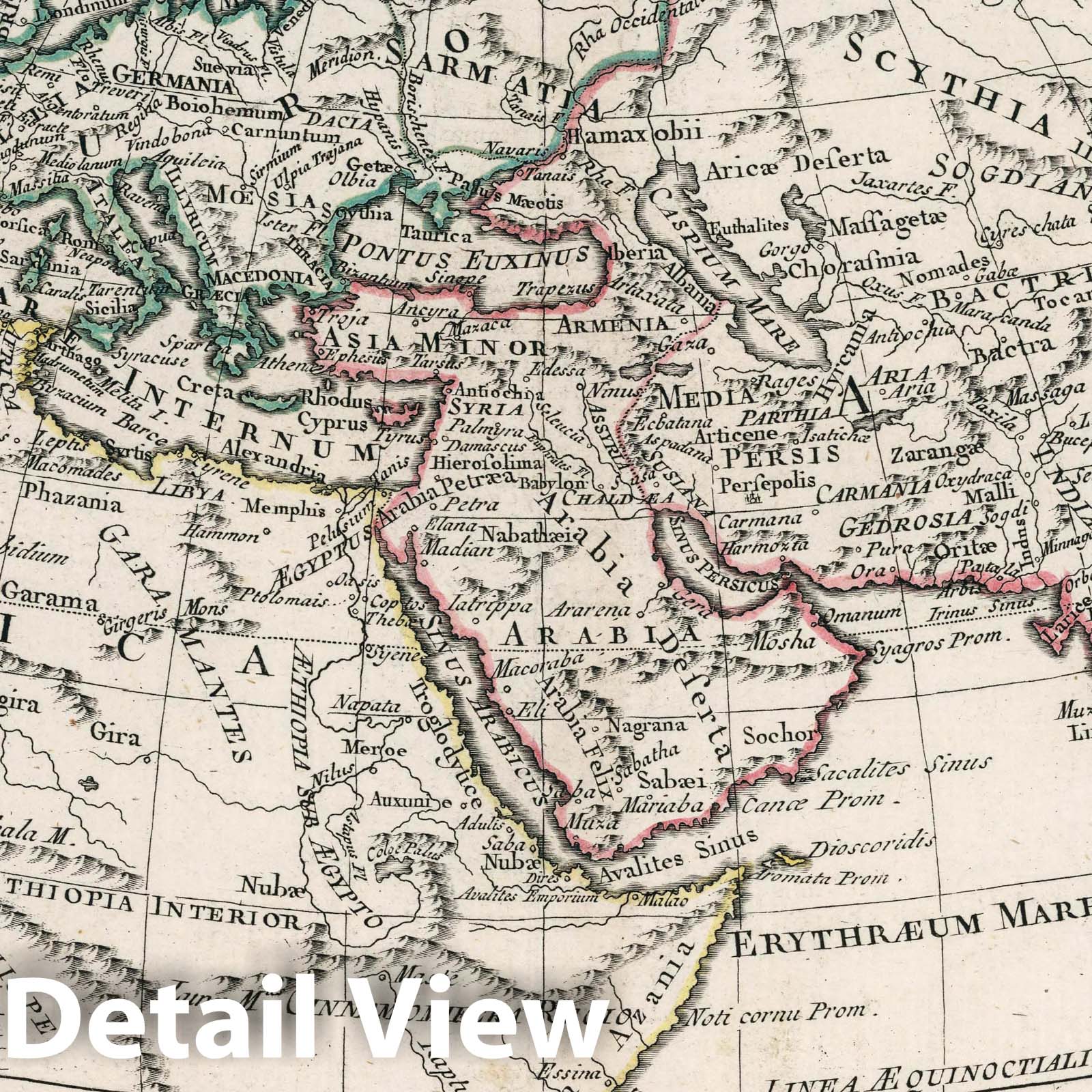 Ancient World - River Map, 1788 - Historical Map Print