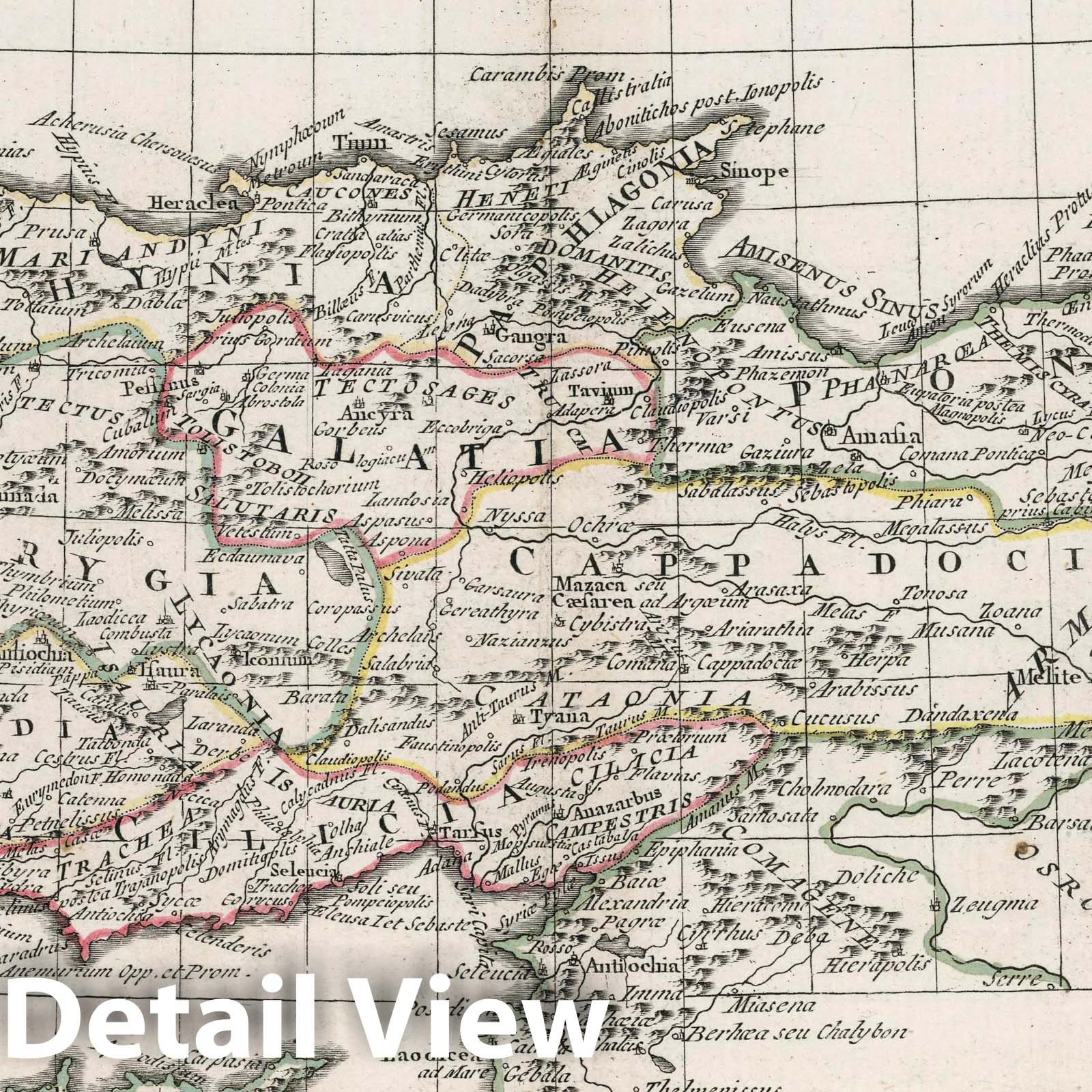Asia Minor - River Map, 1790 - Historical Map Reproduction