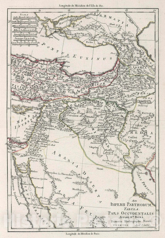 Historic Map : Iran, Middle East Imperii Parthorum Tabula. Pars Occidentalis , Vintage Wall Art