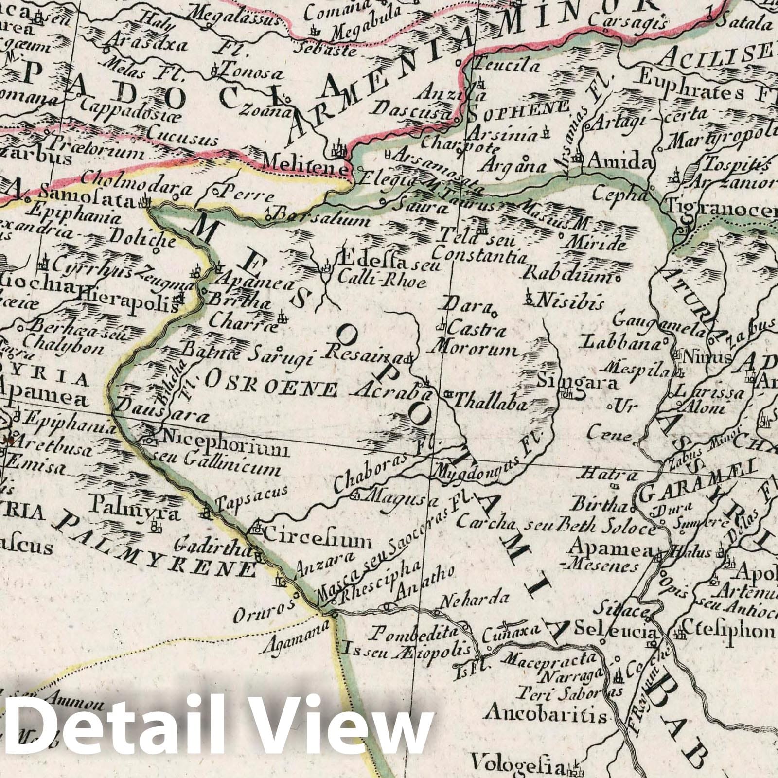 Parthian Empire, Western - River Map, 1793 - Historical Map Print