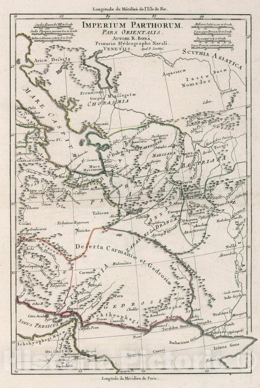 Historic Map : Iran, Middle East Imperii Parthorum Tabula. Pars Orientalis , Vintage Wall Art