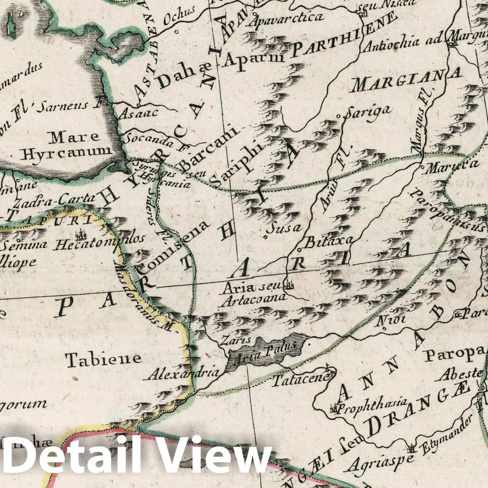 Parthian Empire, Eastern Division - River Map, 1793 - Historical Map Print