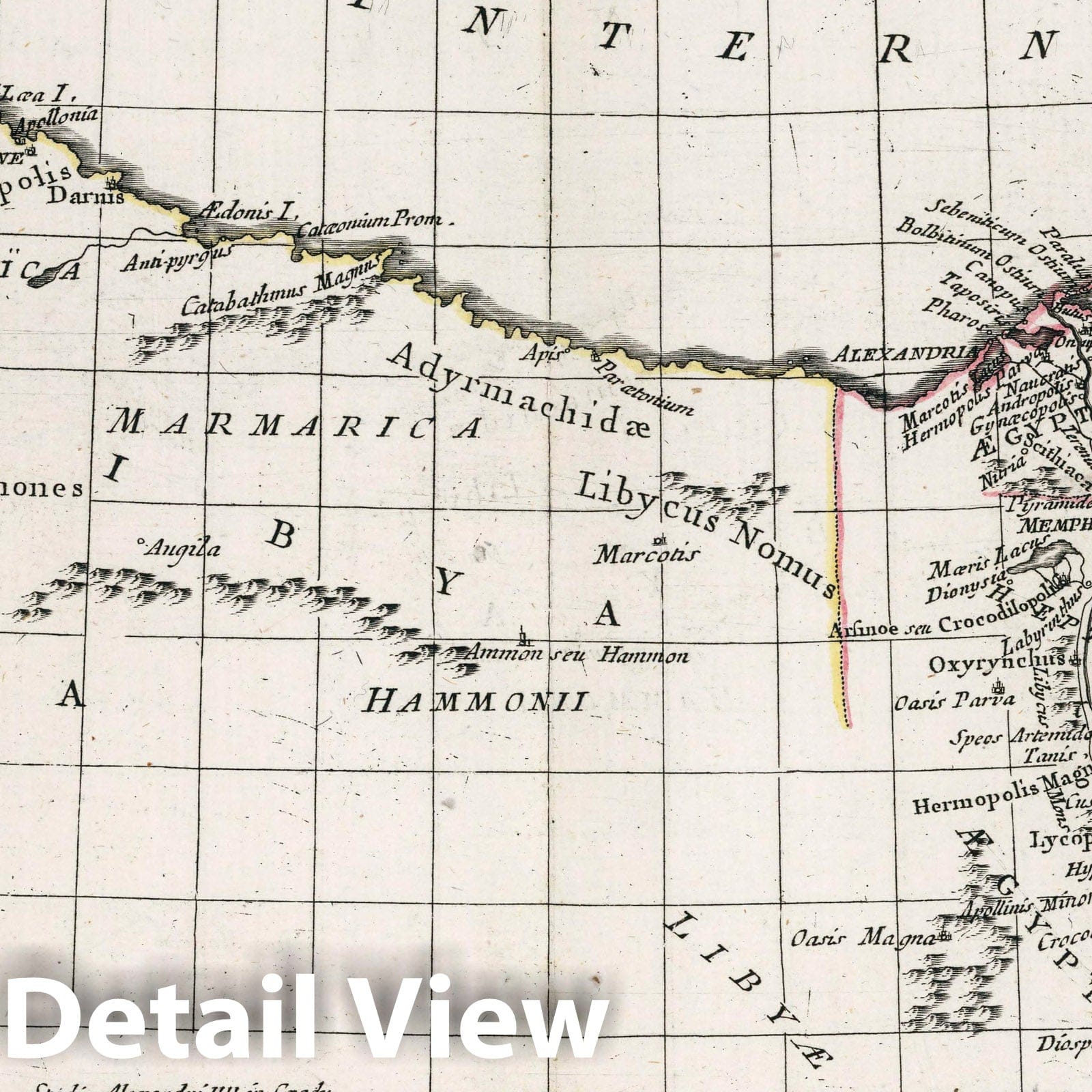 Ancient Egypt - River Map, 1791 - Historical Map Print