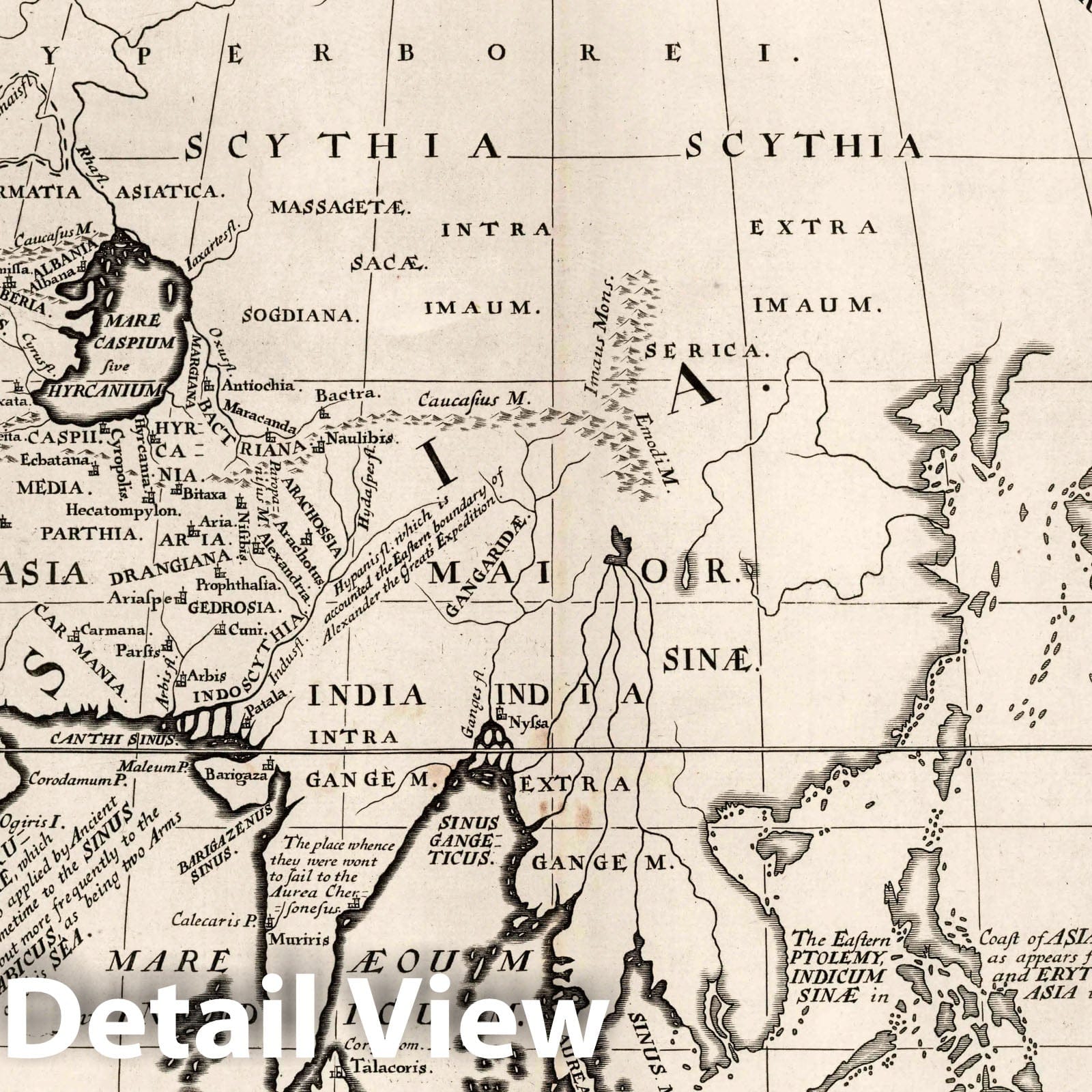 Asia - River Map, 1700 - Historical Map Print
