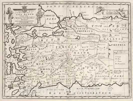 Historic Map : A New Map of The Western Parts of Asia Minor, 1700 Atlas - Vintage Wall Art
