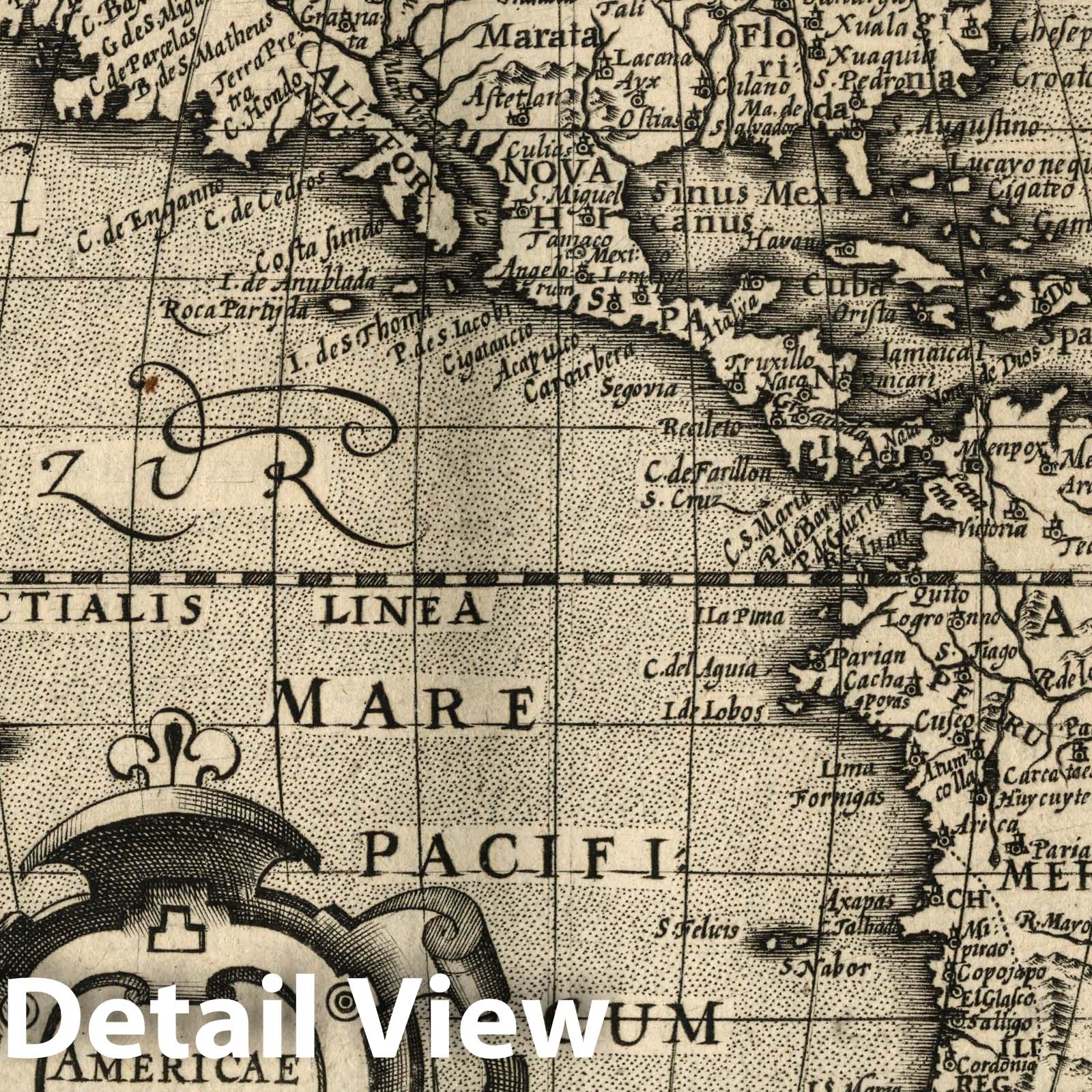 America - River Map, 1607 - Historical Map Print