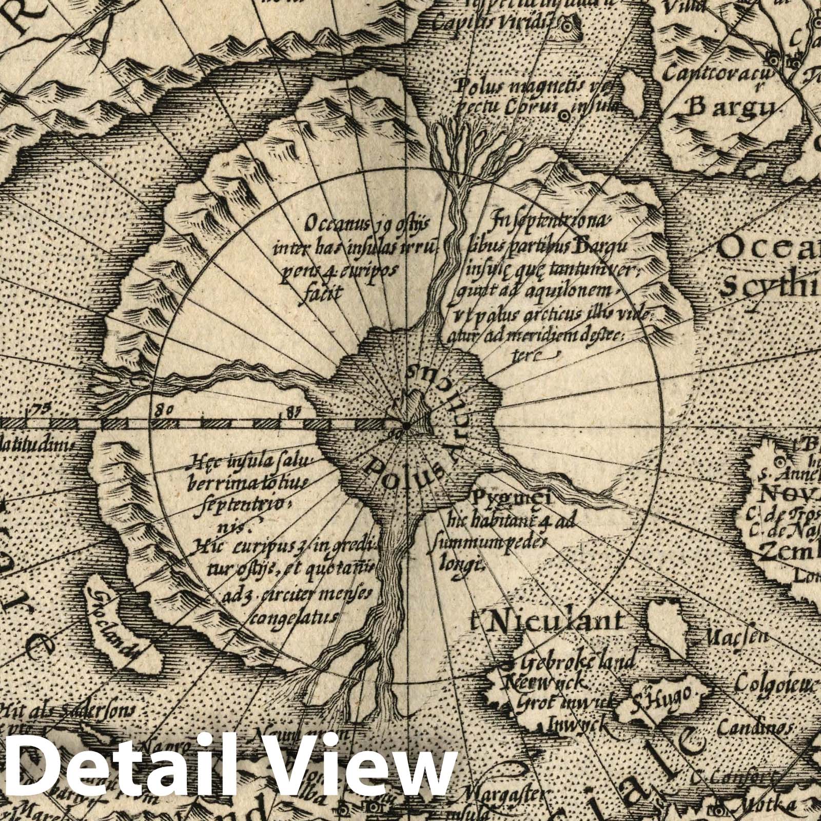 Arctic Regions with Insets - 1607 Historical Map Print
