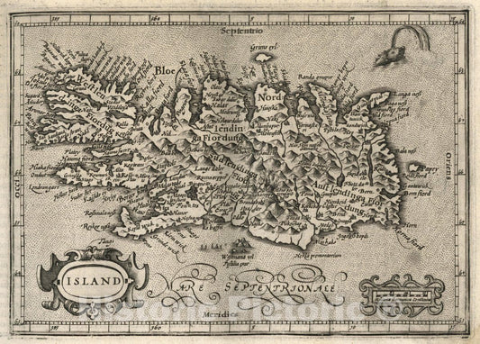 Historic Map : Island. (to accompany) Atlas Minor Gerardi Mercatoris, 1607 Atlas - Vintage Wall Art