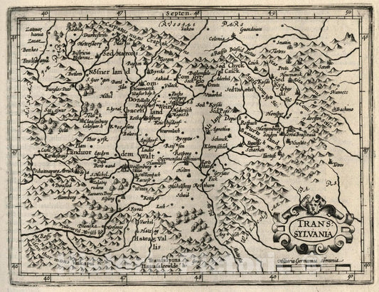 Historic Map : Transylvania. (to accompany) Atlas Minor Gerardi Mercatoris, 1607 Atlas - Vintage Wall Art