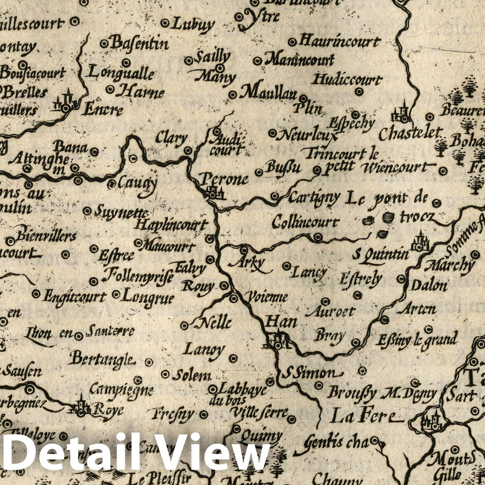 Historic Map : France, Picardia. (to accompany) Atlas Minor Gerardi Mercatoris, 1607 Atlas , Vintage Wall Art