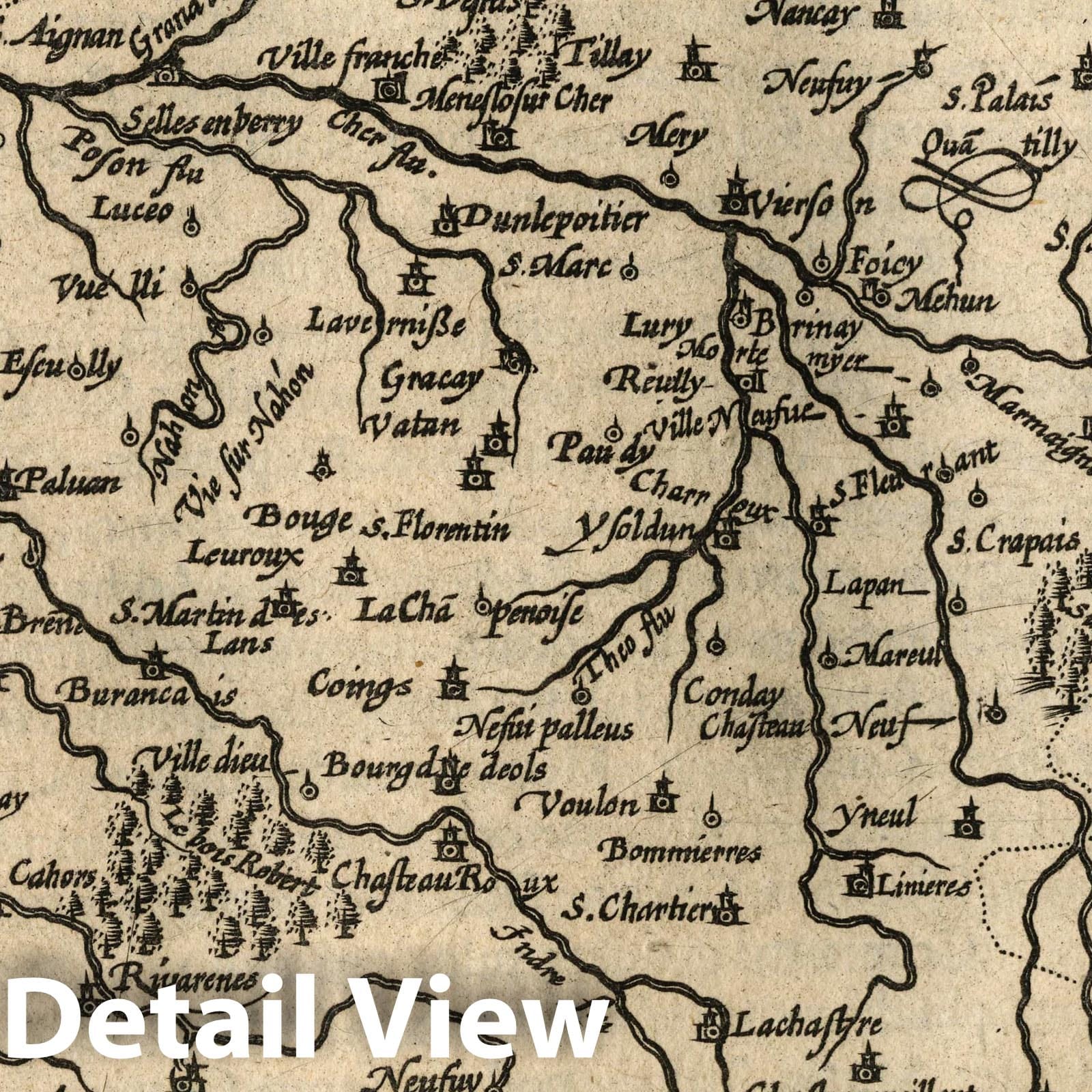 Berry - River Map, 1607 - Historical Map Print