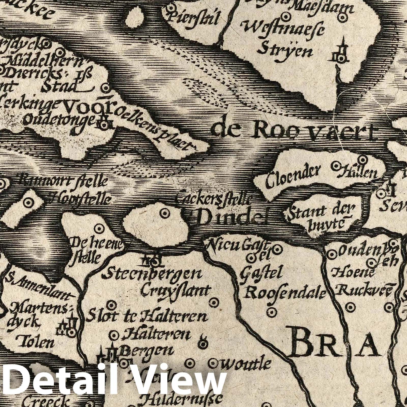 Zeeland - River Map, 1607 - Historical Map Reproduction
