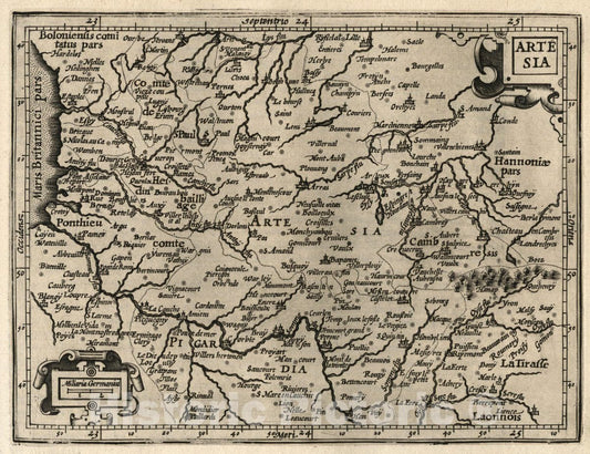 Historic Map : Artesia. (to accompany) Atlas Minor Gerardi Mercatoris, 1607 Atlas - Vintage Wall Art