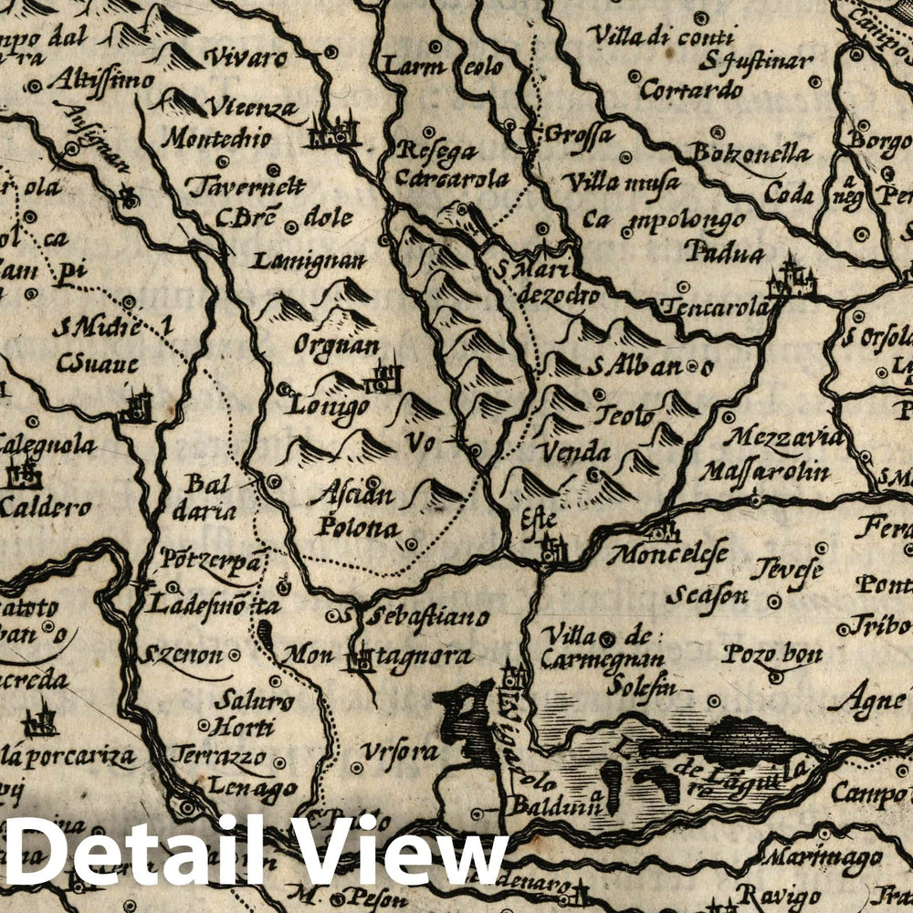 Historic Map : Italy, Veronae Vicentiae et Pataviae Dit, 1607 Atlas , Vintage Wall Art
