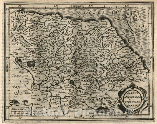 Historic Map : Marcha Anconitana Cum Spoletano Ducatu, 1607 Atlas - Vintage Wall Art