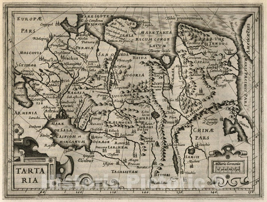 Historic Map : Tartaria. (to accompany) Atlas Minor Gerardi Mercatoris, 1607 Atlas - Vintage Wall Art