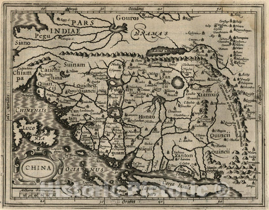 Historic Map : China. (to accompany) Atlas Minor Gerardi Mercatoris, 1607 Atlas - Vintage Wall Art